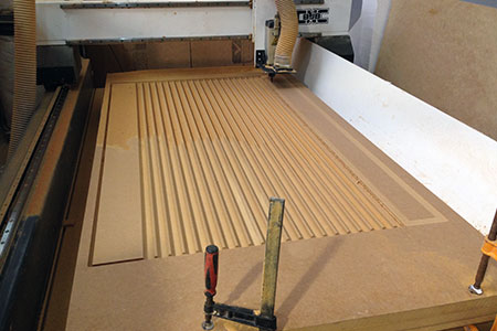 Routered MDF panel